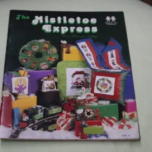 Mistletoe Express holiday-themed craft kit with decorations and gift boxes.