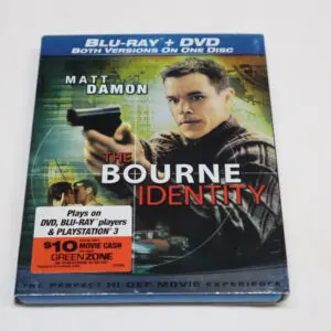 Blu-ray and DVD of The Bourne Identity starring Matt Damon.