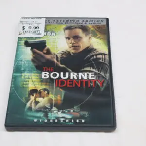 DVD cover of the movie Bourne Identity with Matt Damon.