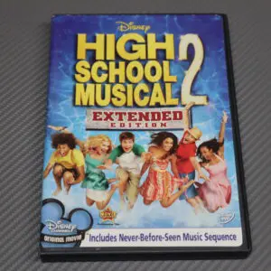 DVD cover of High School Musical 2 Extended Edition featuring main cast.