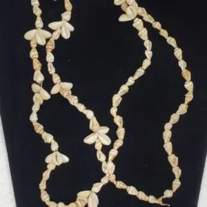Beaded necklace made of natural seashells.